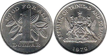 монета Тринидад и Тобаго 1 доллар 1979