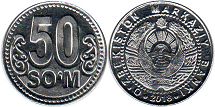 монета Узбекистан 50 сом 2018