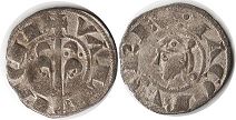 монета Валенсия динеро 1238-1276