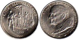 монета Ватикан 100 лир 1995