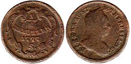 монета Австрия 1/2 крейцера 1777