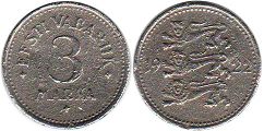 монета Эстония 3 марки 1922