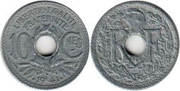 монета Франция 10 сантимов 1941