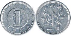 Япония монета 1 йена 1989