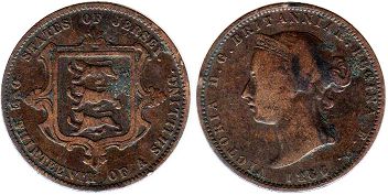 монета Джерси 1/13 шиллинга 1866