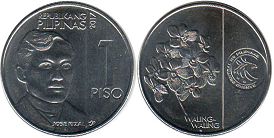 монета Филиппины 1 писо 2017