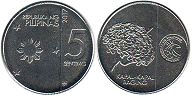 монета Филиппины 5 сентимо 2017