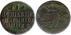 монета 1 шиллинг 1804