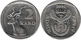 монета ЮАР 2 рэнда 2000 (2000, 2001)
