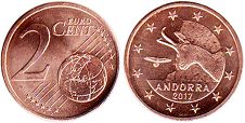 монета Андорра 2 квро цента 2017