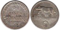 монета Ангальт-Бернбург 1/24 талера 1822
