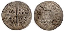 монета Барселона динеро 1327-1335