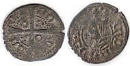 монета Барселона динеро 1479-1516