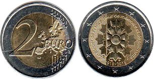 монета Франция 2 евро 2018