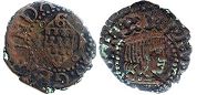 монета Жирона динеро 1598-1621