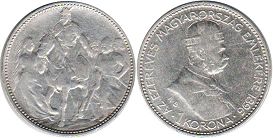 монета Венгрия 1 корона 1896