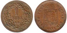 монета Венгрия 1 крейцер 1885