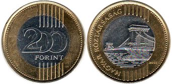 монета Венгрия 200 форинтов 2011