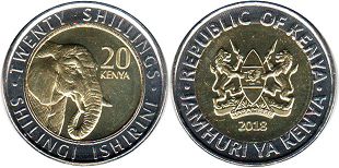 монета Кения 20 шиллингов 2018