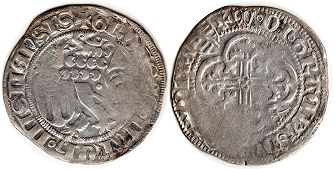 монета Мейсен грошен (1428-1445)