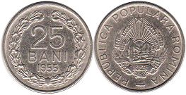 coin Romania 25 bani 1955