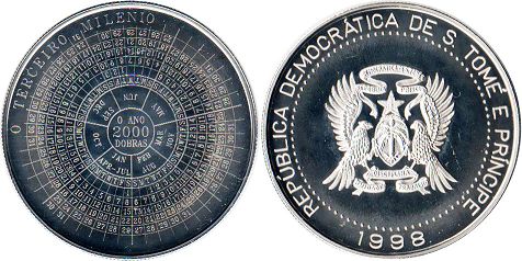 монета Сан-Томе и Принсипи 2000 добр 1998