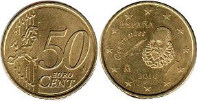 монета Испания 50 евро центов 2016