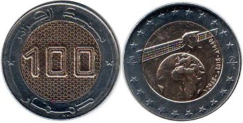 монета Алжир 100 динаров 2018