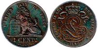 монета Бельгия 1 сантим 1882