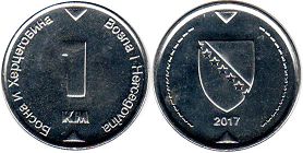 монета Босния и Герцеговина 1 марка 2017