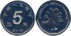 монета Китай 5 цзяо 2019