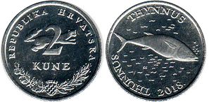 монета Хорватия 2 куны 2018