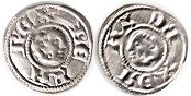 монета Венгрия брактеат (1235-1270)