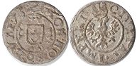 монета Любек сешлинг 1676