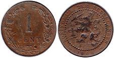 монета Нидерланды 1 цент 1904