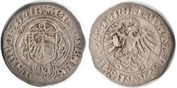 монета Нюрнберг 1/2 шиллинга без даты (1445-1510)