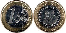 монета Словения 1 евро 2007