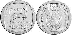 монета ЮАР 1 рэнд 2006
