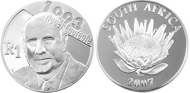 монета ЮАР 1 рэнд 2002