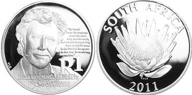 монета ЮАР 1 рэнд 2011
