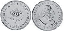 монета ЮАР 2,5 цента 1961