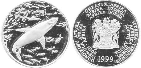 монета ЮАР 2 рэнда 1999