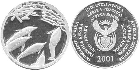 монета ЮАР 2 рэнда 2001