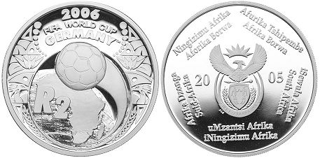 монета ЮАР 2 рэнда 2005