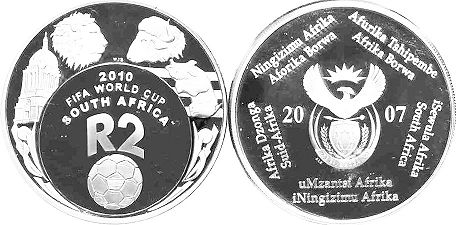 монета ЮАР 2 рэнда 2007