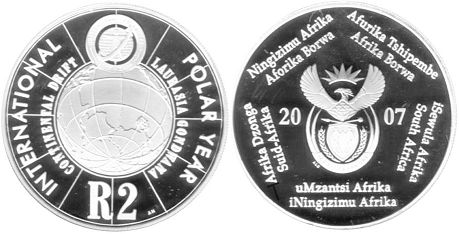 монета ЮАР 2 рэнда 2007