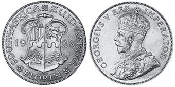 монета Южная Африка 1 флорин 1925