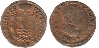 монета Зеландия 2 дуита 1657