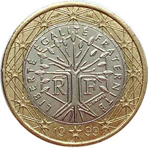 1 евро 1999 Франция
