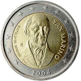 монета 2 евро 2004 sm